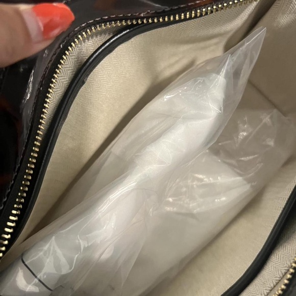 Tory Burch Brown Tortoise Tote - Picture 3 of 3